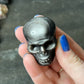 Silver Sheen Obsidian Skull