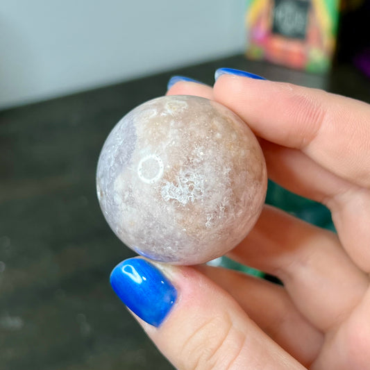 Pink Amethyst x Flower Agate Sphere