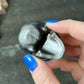 Silver Sheen Obsidian Skull