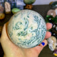 White Moss agate sphere