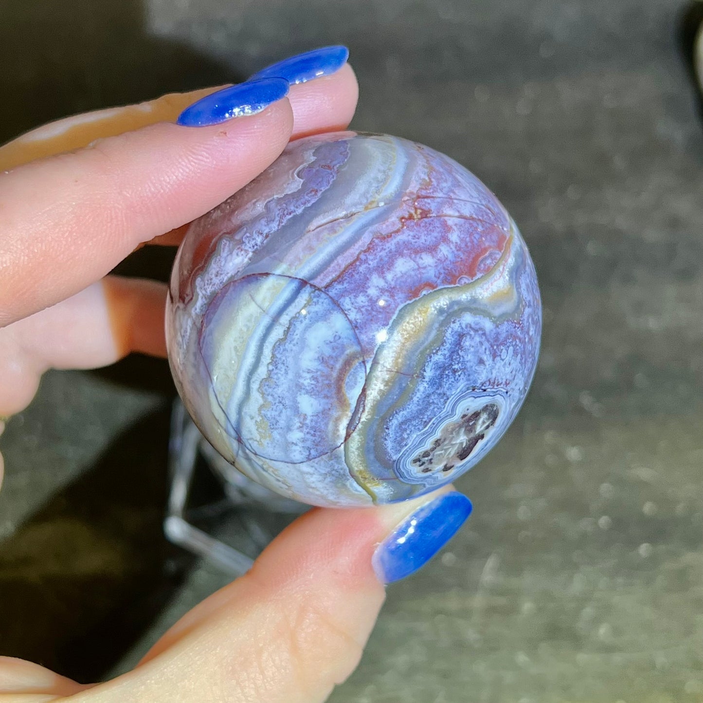 Mexico Crazy Lace Agate Sphere