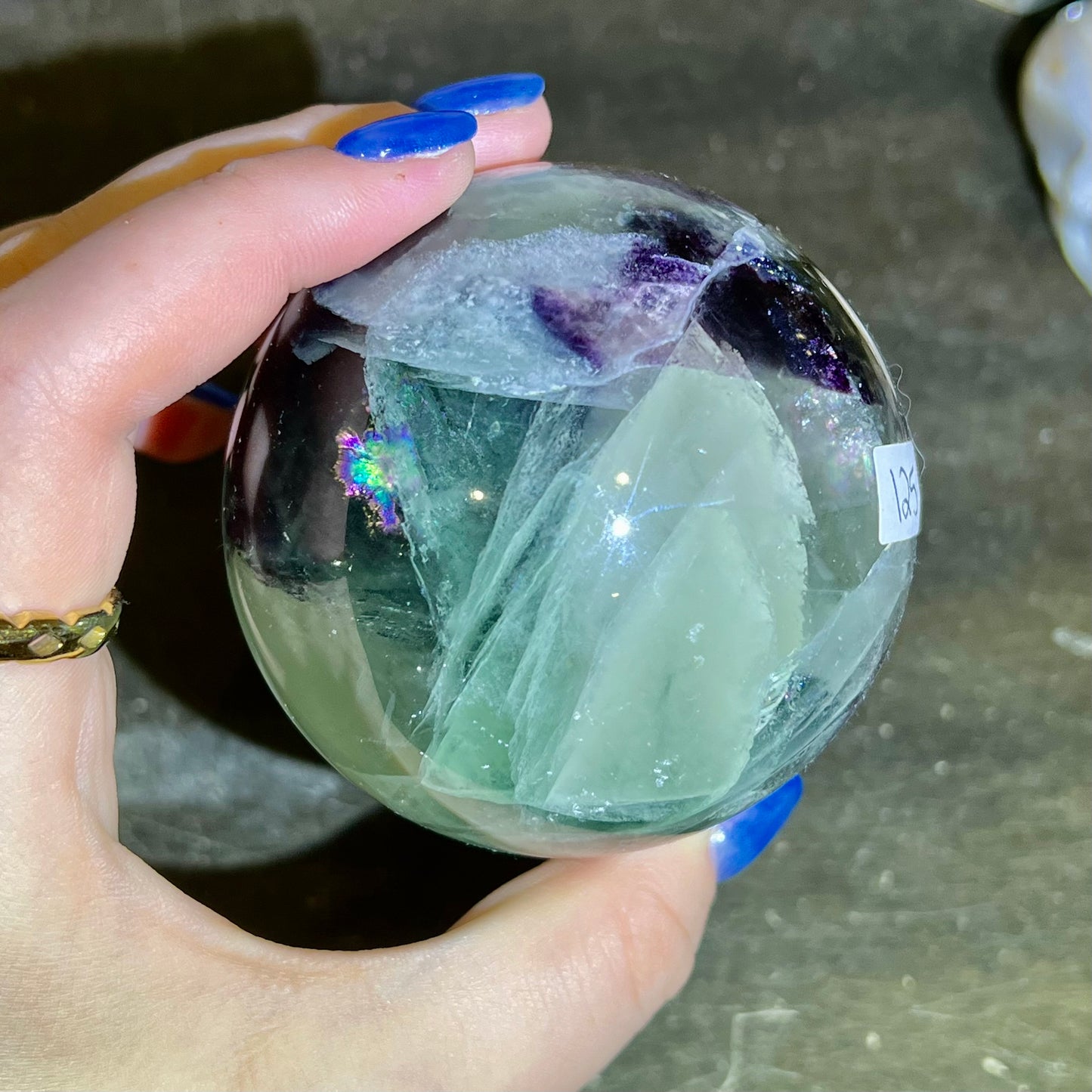 Rainbow Fluorite Sphere