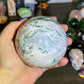 White Moss agate sphere