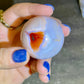 Carnelian Flower agate sphere