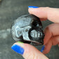 Silver Sheen Obsidian Skull