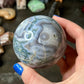 Moss agate sphere