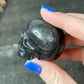 Silver Sheen Obsidian Skull