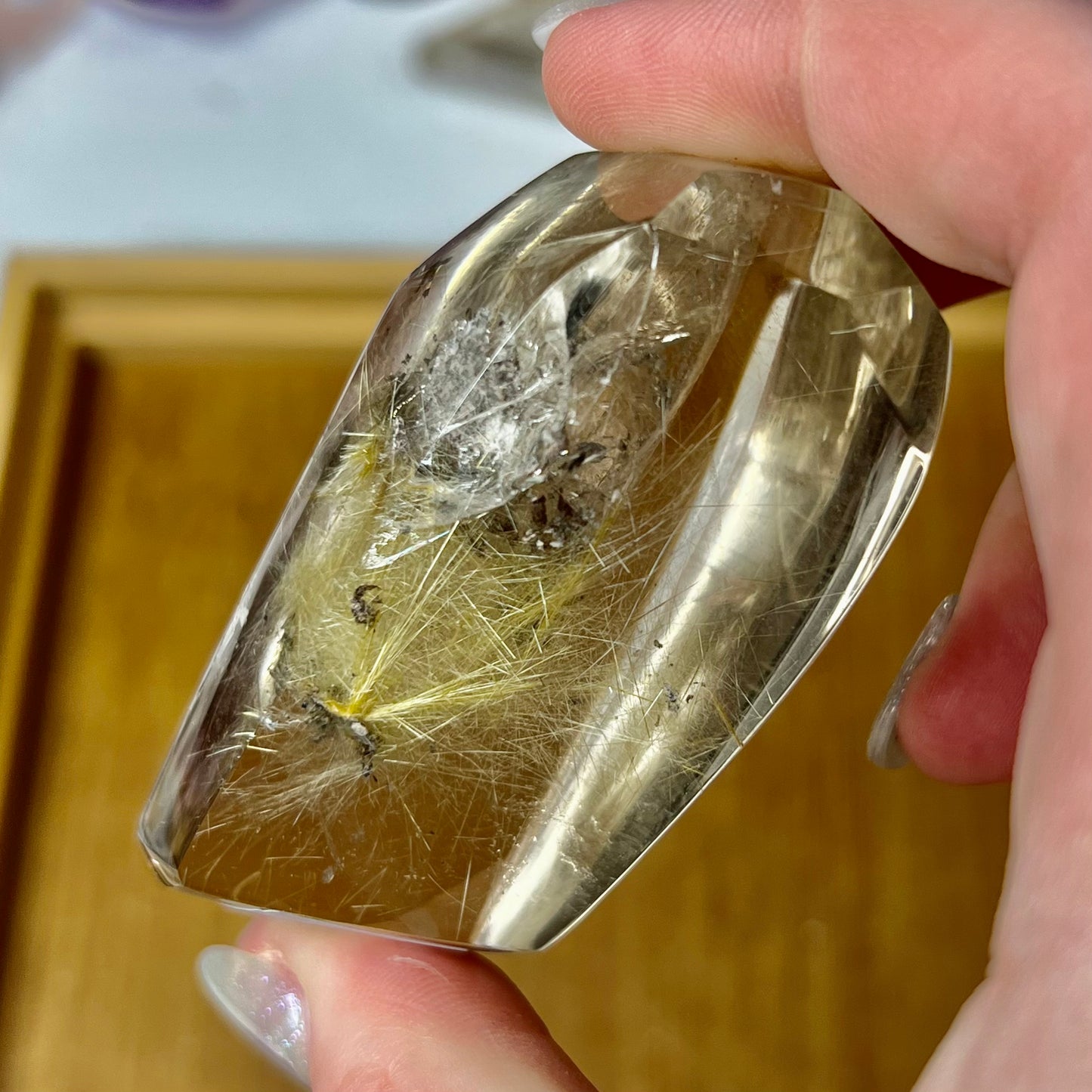 HIGH QUALITY Golden Rutile x Garden Quartz Free Form