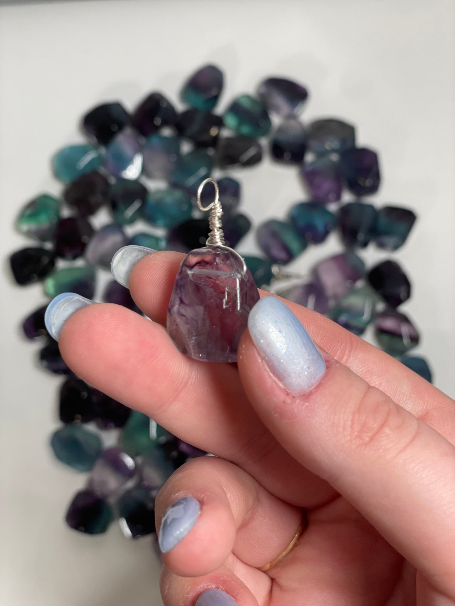 Rainbow Fluroite Pendant