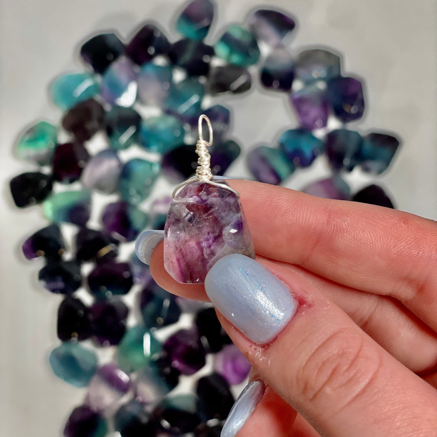 Rainbow Fluroite Pendant