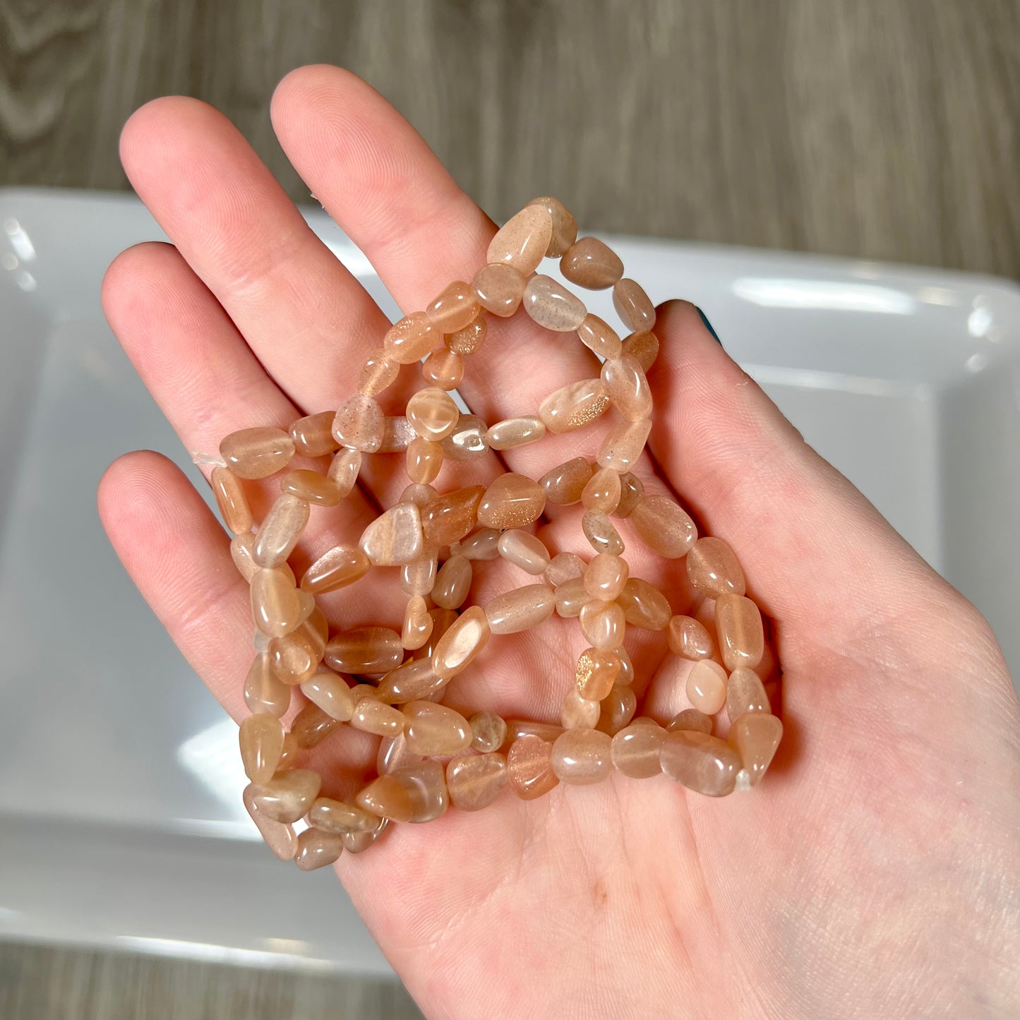 Peach Moonstone Bracelet