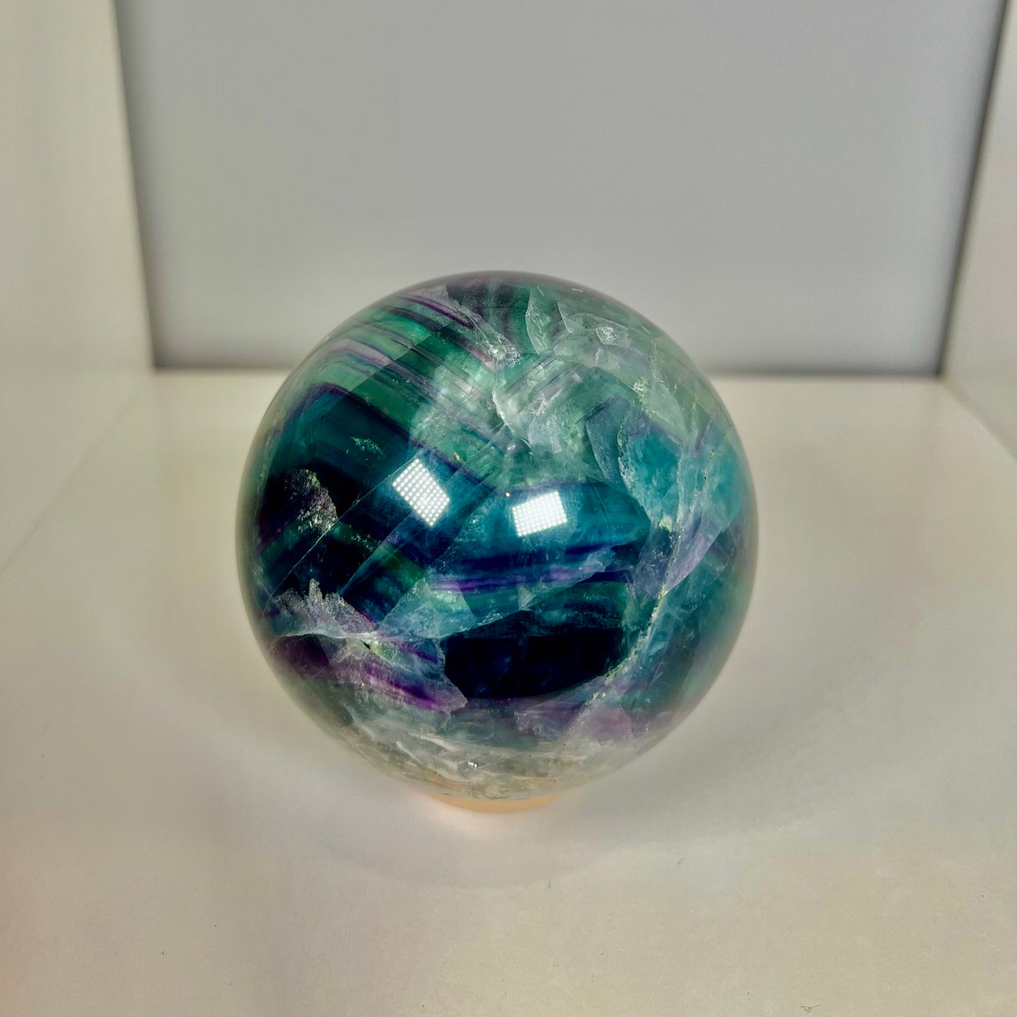 Rainbow Fluorite Sphere