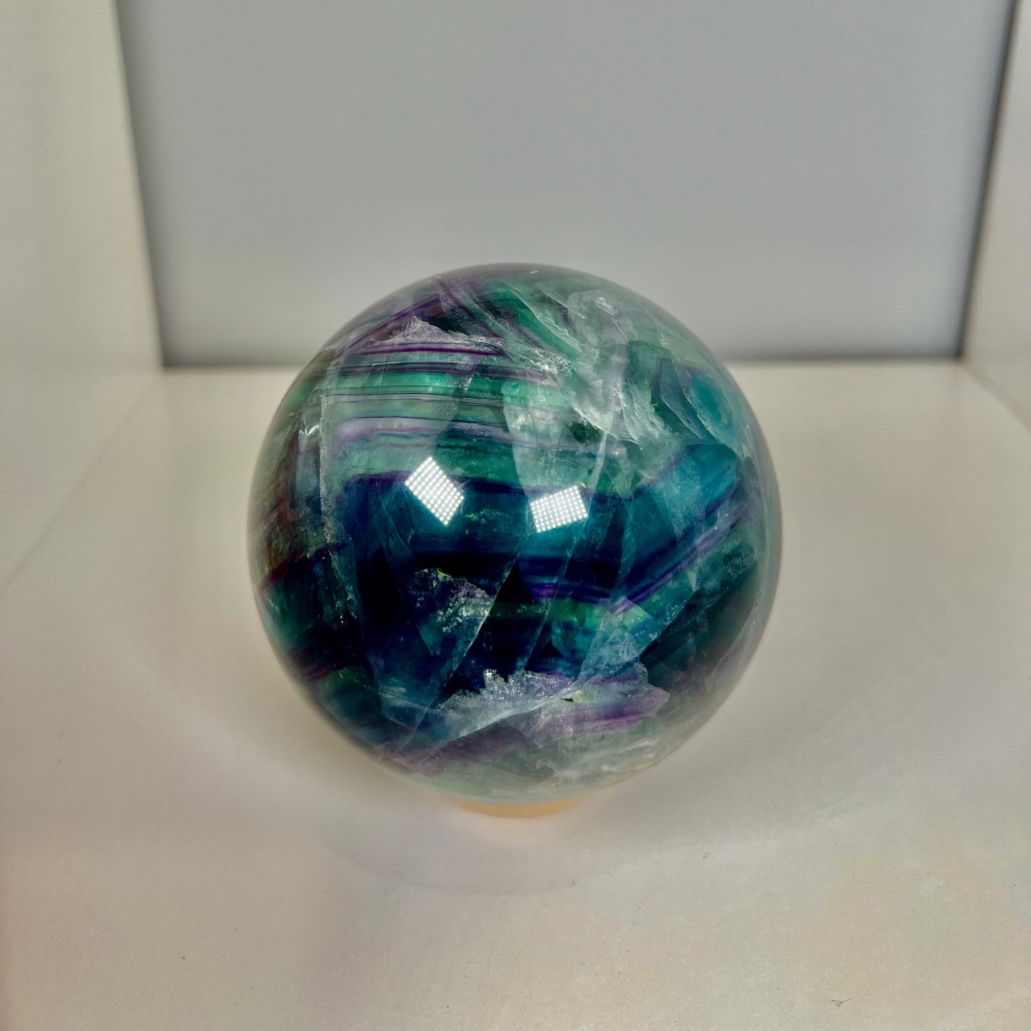 Rainbow Fluorite Sphere