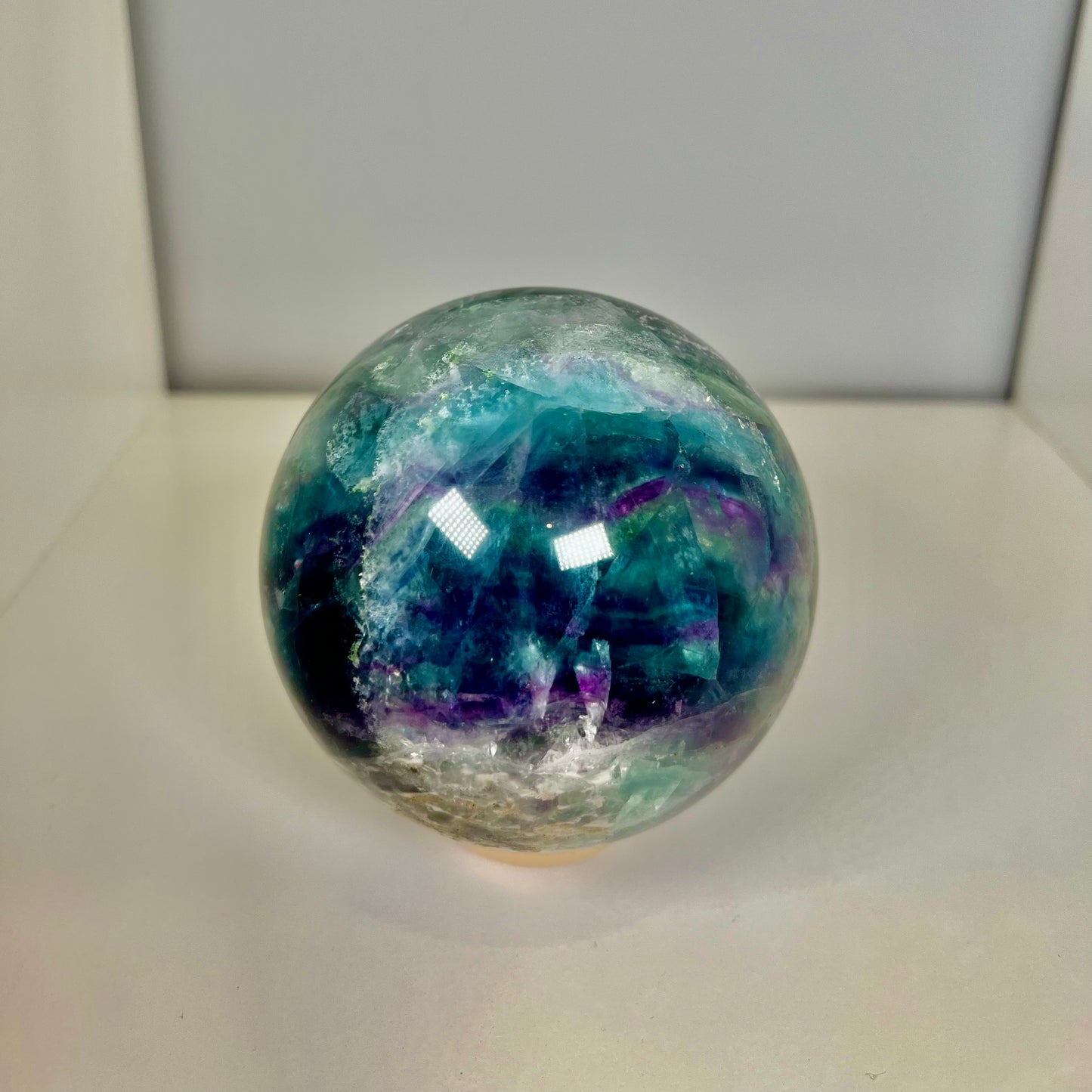 Rainbow Fluorite Sphere