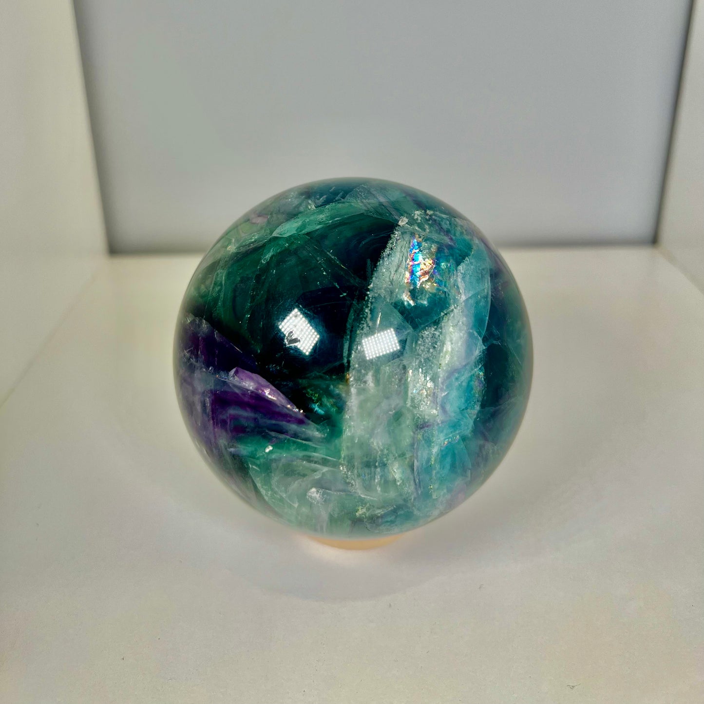 Rainbow Fluorite Sphere